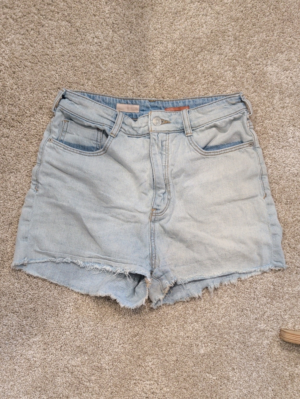 Pilcro Light Blue Denim Cutoff Shorts with Frayed Hem